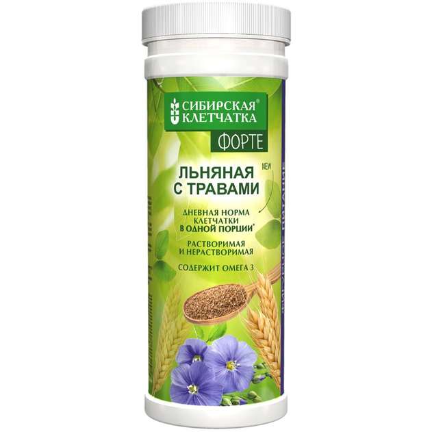 Клетчатка для похудения Льняная с травами купить - · Цена в интернет ...